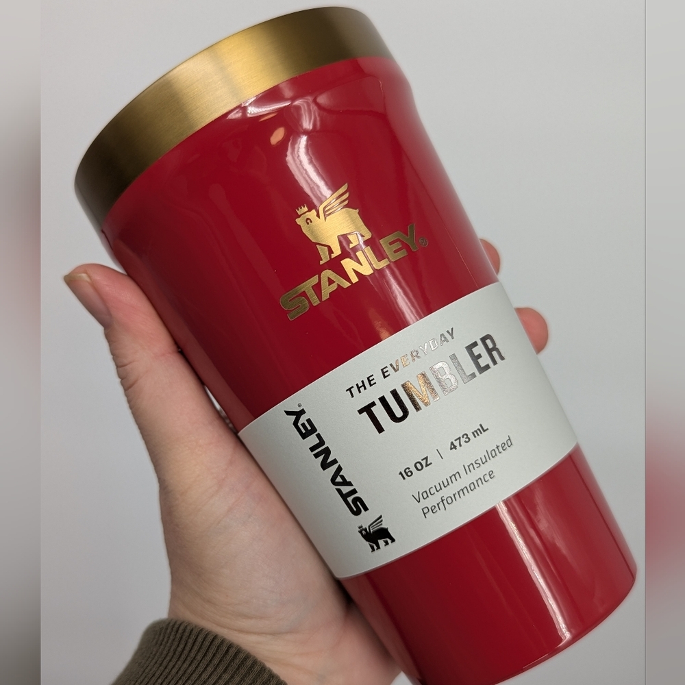 New  Stanley Stacking Pint Cup Stay Chill 16oz Holly Berry 🍓 St Valentines Gift
